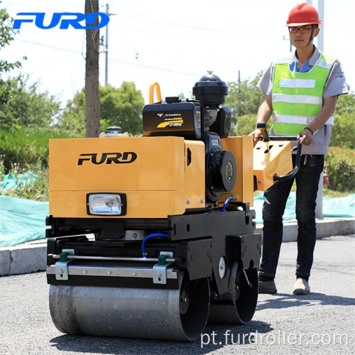 Caminhada hidráulica da direção atrás do rolo vibratório em tandem 800kg